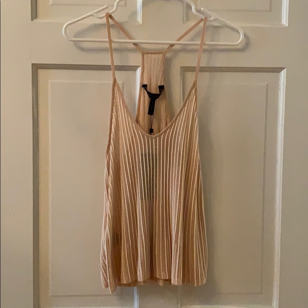 ✨NWT✨ BCBG MaxAzria pink and white knit tank top